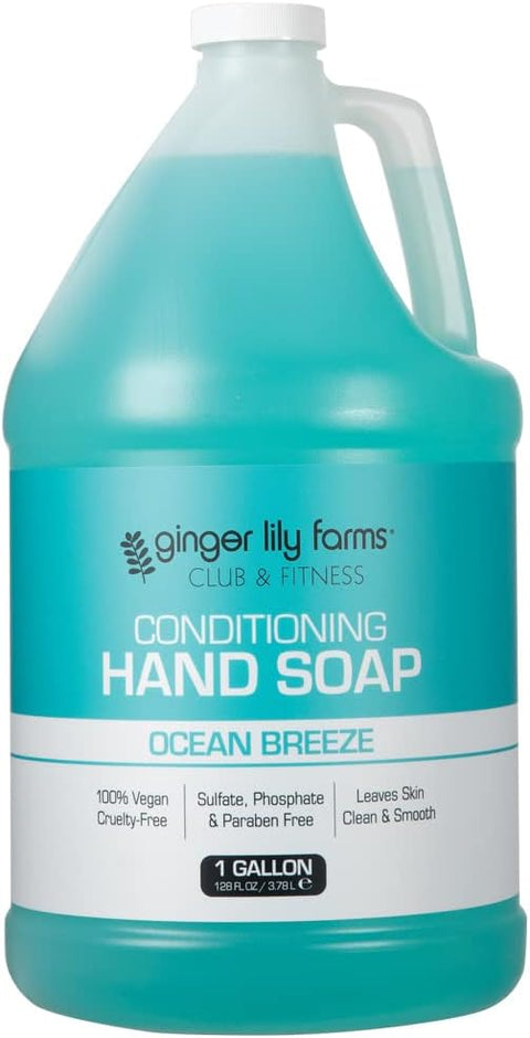 Ginger Lily Farms Club & Fitness Hand Soap, 128oz, Ocean Breeze - Personal Care