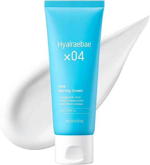 Mixsoon Hyalraebae Pore Blurring Cream - Hydrating, Pore Refining & Smooth Texture, Lightweight Face Moisturizer for Makeup Prep 50ml / 1.69 fl.oz. Korean Glass Skin Care