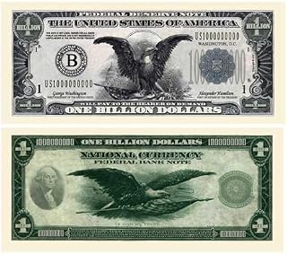 Billion Dollar Bill - Pack of 50 Bills - Patterned After The Black Eagle Silver Certificate Banknote