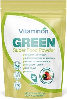 Green Super Food Powder, 7.2 oz, Natural Berry Flavor
