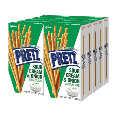 Glico Pretz Sour Cream & Onion, 1.09 oz (Pack of 10) - Personal Care