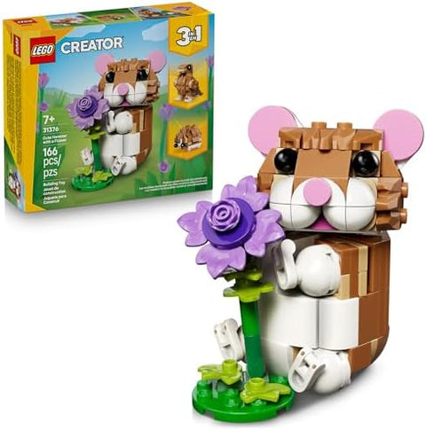 LEGO Creator 3 in 1 Cute Hamster with a Flower 31376