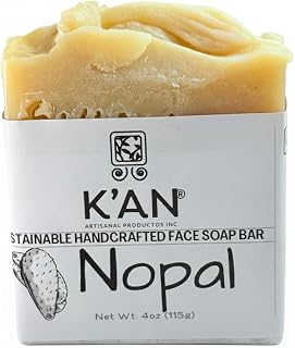 K’An Artisanal Nopal Cactus Bar Soap – Handmade in California, Cold Process Natural Soap with Premium Ingredients & Essential Oils, Hand & Body Bar, Eco-Friendly, Sustainable, and Giftable