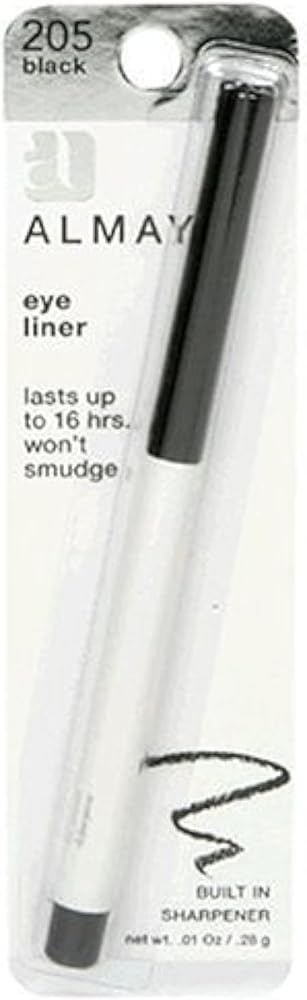 Almay Eyeliner with Built In Sharpener, Black 205, 0.01-Ounce Packages (Pack of 1)