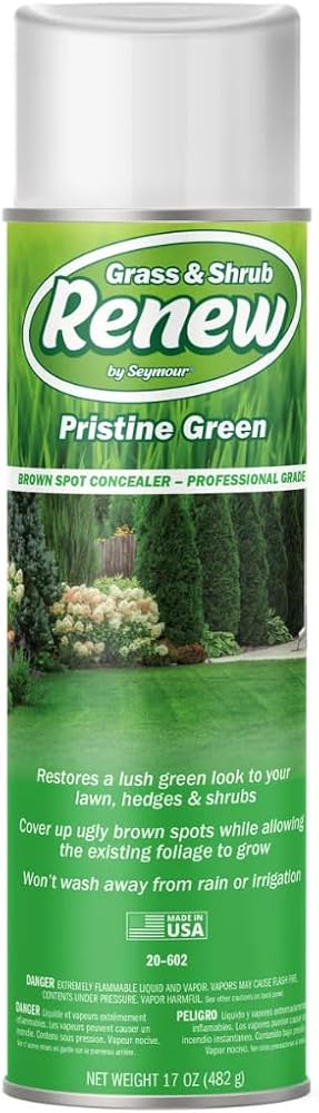 Seymour RENEW Grass and Shrub Spray Paint, Pristine Green, 17 oz. Can.