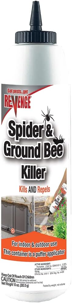 Revenge Spider & Ground Bee Killer, 10 oz Ready-to-Use Dust Treatment