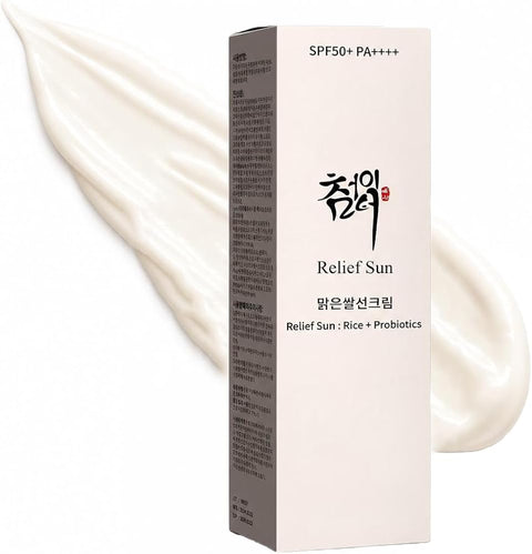 Relief SUN Relief Sun Organic Korean sunscreen SPF50+ Organic Korean sunscreen SPF50+, PA++++ Riceand Probiotics | Korean Skin Care Solution for All Skin
