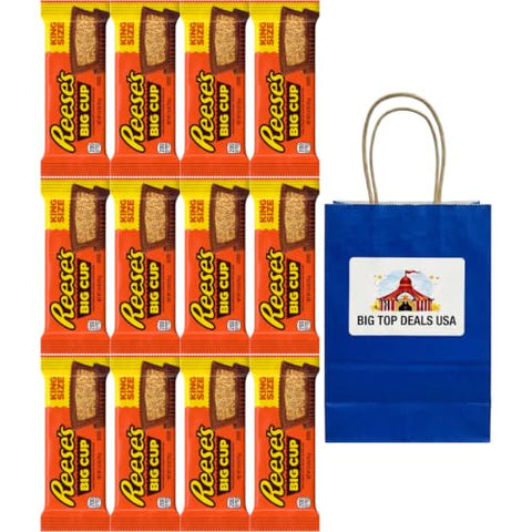Big Cup Reese's Milk Chocolate King Size 2 Peanut Butter Cups, 2.8 oz, Individually Wrapped - Personal Care