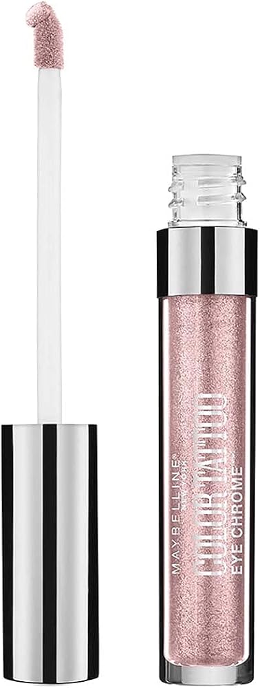 Maybelline New York Color Tattoo Eye Chrome Eyeshadow, Gilded Rose, 0.11 fl. oz. - Eye Makeup - Beauty