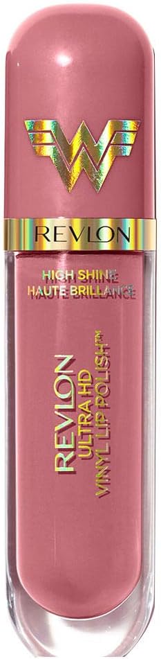 REVLON Ultra HD Vinyl Lip Polish, Liquid Lipstick, Birthday Suit, Mauve Nude Gloss
