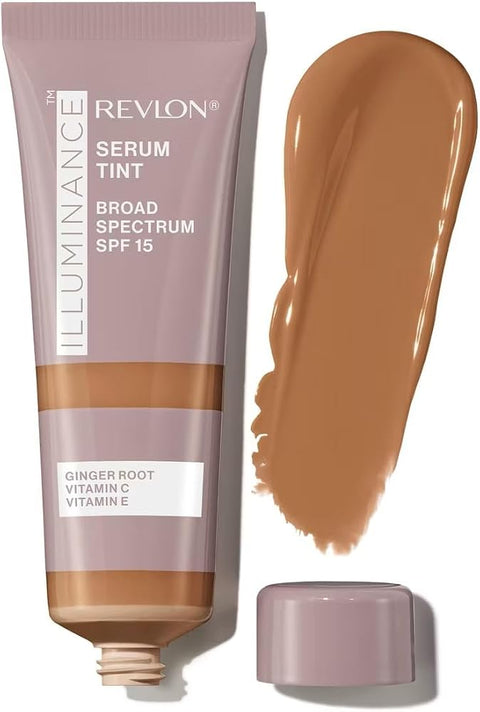 Revlon Illuminance Tinted Serum, Triple Hyaluronic Acid, Evens Out Skin Tone Over Time and Hydrates All Day, SPF 15, 505 Rich Sand, 0.94 fl oz. - Skincare - Anti-Aging
