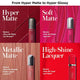 Revlon Ultra HD Metallic Matte Liquid Lipcolor, Liquid Lipstick, Shine 2 Fl Oz (Pack of 1)