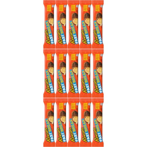 Fast Break King Size Reeses, Chocolate, Peanut Butter and Nougat, 3.5 oz, Individually Wrapped - Personal Care
