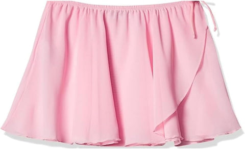 Moret Kids Girls' Ballet and Dance Chiffon Wrap Skirt - Lightweight Pull-On Practice Recital Tutu Skirt Activewear for Toddler and Little Kids, Pink, Medium