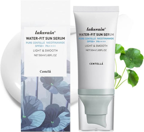 Centella Sunscreen,Centella SPF50 Water-Fit Sun Serum Light & Smooth Hyalu Cica Sunscreen ο»Ώ - Personal Care