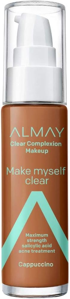 Almay Clear Complexion Makeup, Matte Finish Liquid Foundation with Salicylic Acid, Hypoall - Image 1