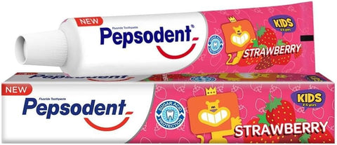 Pepsudent Kids Toothpaste, Strawberry Flavor, Cavity & Enamel Protection, 45G, Pack of 4