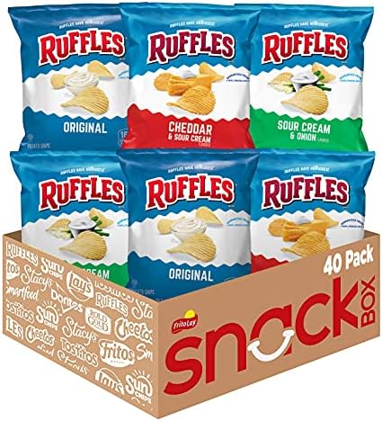 Ruffles Potato Chips Variety Pack, 40 Count - Personal Care
