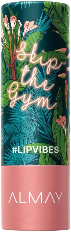 Almay Lip Vibes Lipstick with Vitamin E Oil & Shea Butter, Matte Finish, Hypoallergenic, Skip The Gym, 0.14 Oz