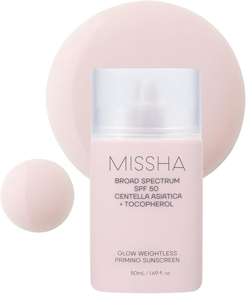 Missha Glow Weightless Priming Sunscreen SPF 50 Centella 1.69 oz - Personal Care