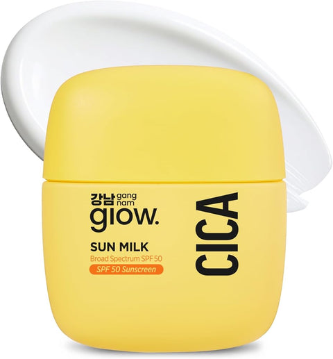Gangnam GLOW CICA SUN MILK 1.69 floz, Moisturizer with SPF 50 - Personal Care