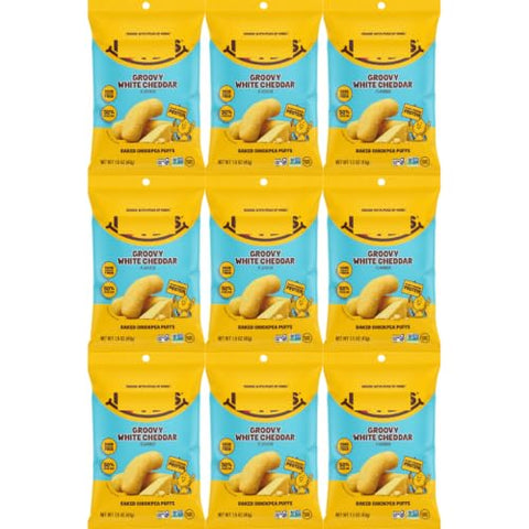 Chickpea Puffs Groovy White Cheddar, 1.5 oz, 9 Pack - Personal Care