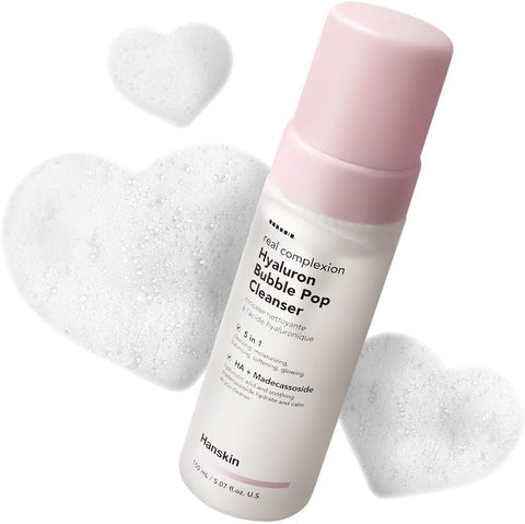 Hanskin Hyaluron Bubble Pop Cleanser, Foaming Face Wash, 5.07 fl oz - Personal Care