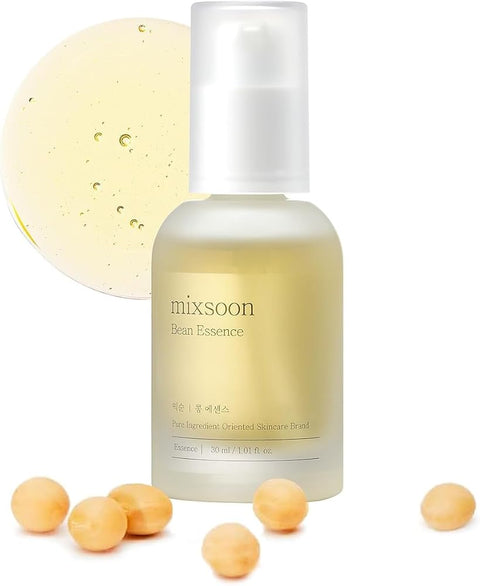 Mixsoon Bean Essence Korean Skin Care, Gentle AHA Exfoliating Essence for Glass Skin Glow, Hydrating Face Serum with Fermented Bean, Smooth Skin, 30ml / 1.01 fl.oz. Korean Glass Skin Care