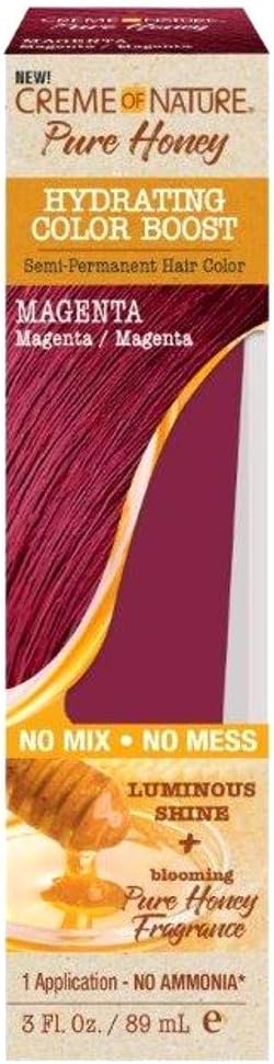 Creme Of Nature Pure Honey Color Boost Magenta 3 Ounce (89ml) (Pack of 2)
