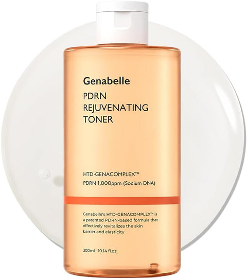 Genabelle PDRN Rejuvenating Toner - Deep Hydration & Skin Barrier Support with PDRN, Panthenol, Hyaluronic Acid - Soft & Clear Skin - Glass Skin - 10.14 fl.oz/300ml