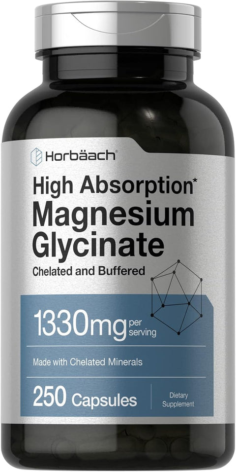 Horbaach Magnesium Glycinate 1330mg | 250 Capsules