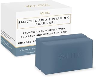 Valitic Salicylic Acid Soap Bar with Vitamin C, Face and Body Wash - Personal Care