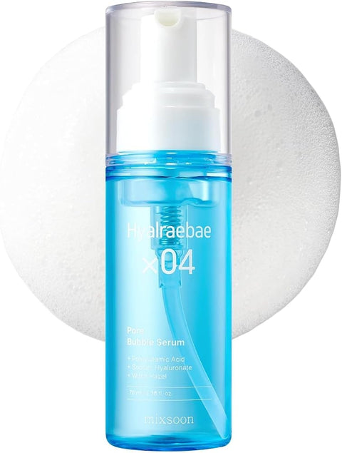 Mixsoon Hyalraebae Pore Bubble Serum Airy Foam Serum with Exosome for Smooth Pores & Glass Skin Hydration Make up Prep with Polyglutamic Acid 70ml / 2.36 fl.oz. Korean Glass Skin Care