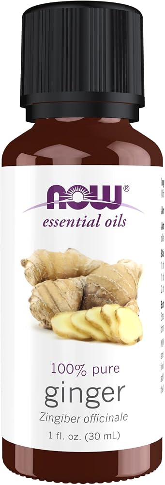 NOW Essential Oils, Ginger Oil, Undiluted, Steam Distilled, 1 fl. oz