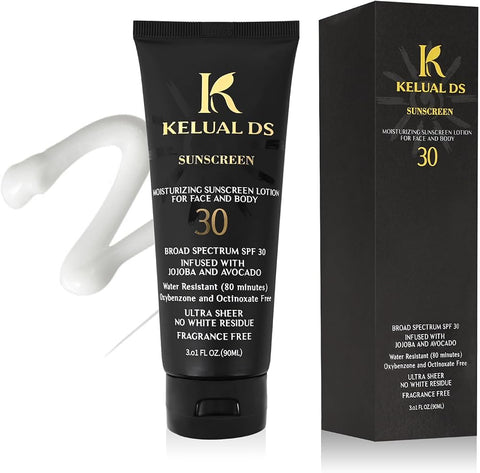 Black People Sunscreen SPF 30 Infused with Natural Ingredients and Formulated for Women of Color,No Synthetic Fragrance and Cruelty Free,Moisturizing Sun Protection,SPF 30-3.01 FL OZ/90ML