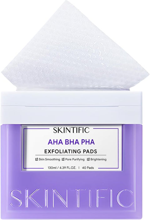 Skintific Gentle Exfoliating Pads with AHA BHA PHA & Niacinamide - Personal Care