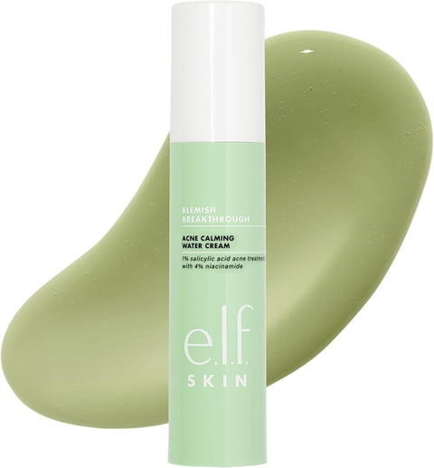 E.L.F. SKIN Blemish Breakthrough Calming Water Cream, Lightweight Blemish-Fighting Face Moisturiser, Prevents New Blemishes & Calms Skin - Personal Care
