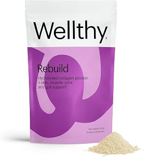 Wellthy Grass Fed Collagen Powder for Women & Men -18g Protein -15 Serving