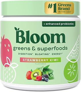Bloom Nutrition Superfood Greens Powder, Strawberry Kiwi, 30 Servings