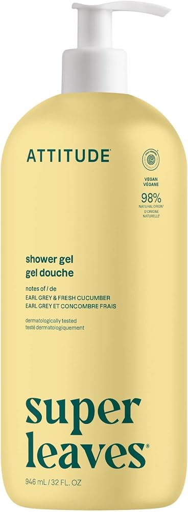 Attitude Body & Face Bar Soap, Earl Grey & Fresh Cucumber, Vegan, 4 Oz - Personal Care