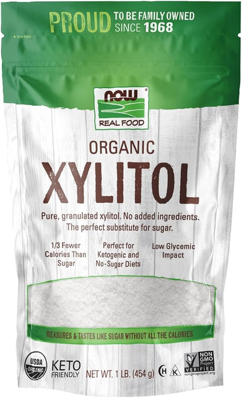 NOW Foods, Organic Xylitol, No Added Ingredients, 1 lb
