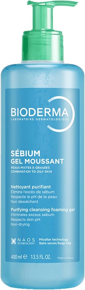 Bioderma Face Cleanser - Sébium - Makeup Removing Cleanser - Skin Purifying - Face Wash for Combination to Oily Skin - Personal Care