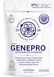 Genepro NexGen Unflavored Collagen Peptides - Lactose-Free, Gluten-Free Protein Supplement Shake for Hair, Skin and Nails (30 Servings)