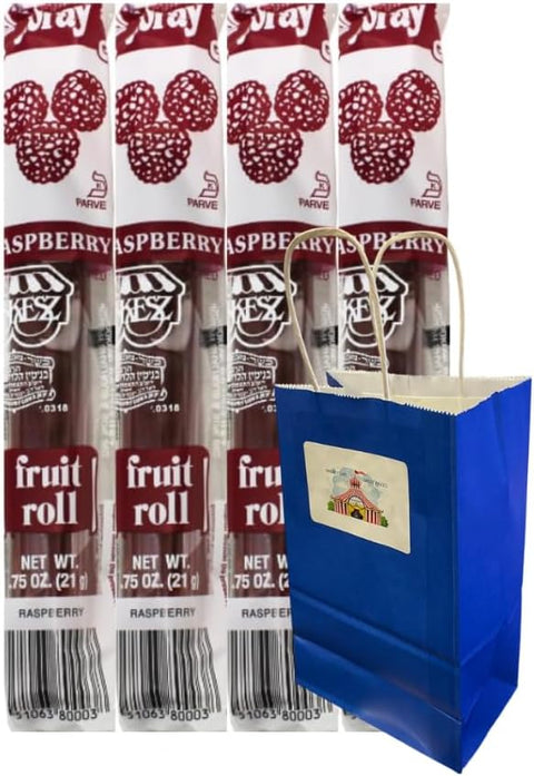 Fruit Roll, Raspberry Flavor, 0.75 oz Each, 4 Pack – Soft & Chewy Fruit Rolls, Healthy Snacking Option, Individually Wrapped for On-the-Go Convenience