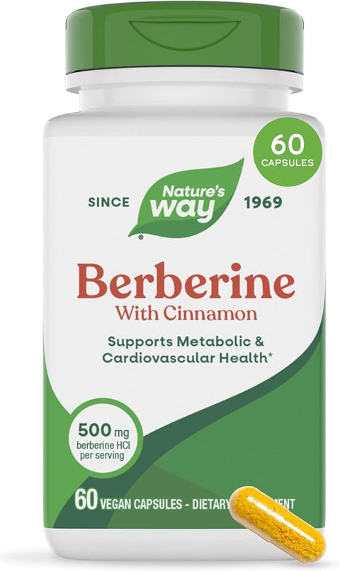 Nature’s Way Berberine with Cinnamon, 500 mg Berberine HCl, 60 ct