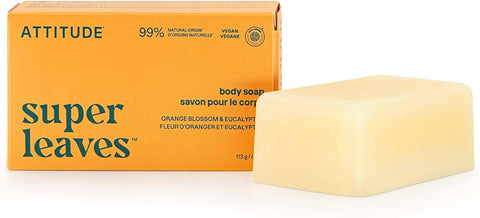 Attitude Body & Face Bar Soap, Orange Blossom & Eucalyptus, Vegan, 4 Oz - Personal Care