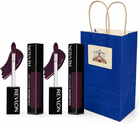 BIG TOP DEALS USA Lipstick 2-Pack, Royal Amethyst, Satin Finish, Brightening, Longwear
