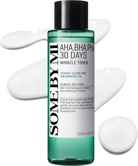 Some BY MI AHA BHA PHA 30 Days Miracle Toner – 5.07oz, 150ml – Korean Refining Face Toner for All Skin Types – Daily Pore Care & Oil Control with 2% Niacinamide – Korean Skin Care