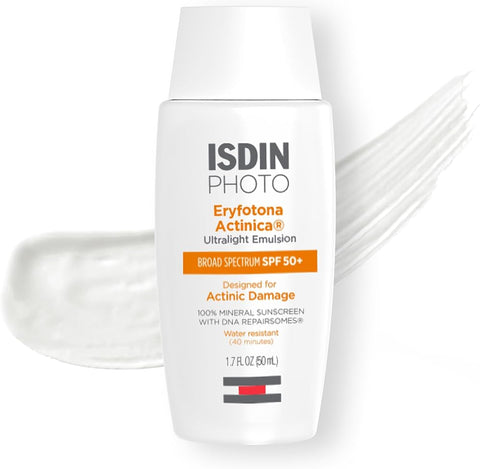 Isdin Eryfotona Actinica Mineral Face Sunscreen SPF 50, No White Cast - Personal Care