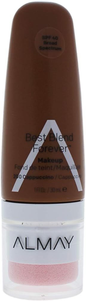 Almay Best Blend Forever Foundation, Cappuccino, 1 fl. oz., SPF 40 Broad Spectrum - Face Makeup - Beauty - Cappuccino